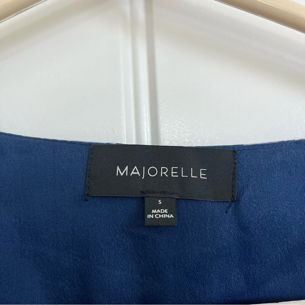 Majorelle Women’s Alice Mini Dress Rainwater Floral‎ Blue Small Long Sleeve